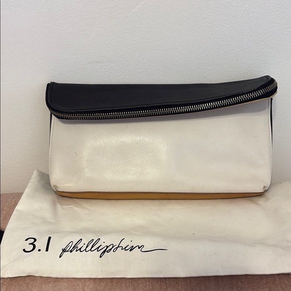 3.1 Phillip Lim Black and White Clutch Bag